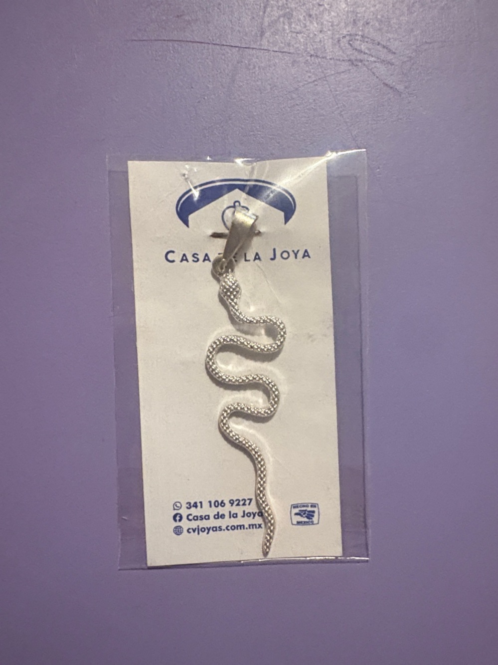 Silver Snake Pendant - Silver